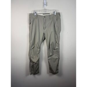 Relwen Flyweight Chino Pants Mens 34 Stone Khaki Cotton Spandex Tapered Leg
